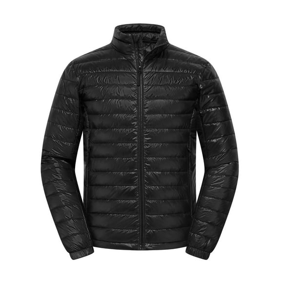 Men’s Lightweight Down Jacket Water Resistant Puffer Insulated Warm Winter Coat with Pockets