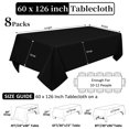 thumbnail image 2 of Mantel negro Heneger de 60 x 126 pulgadas, rectangular (8 pies) x 8, 2 of 7