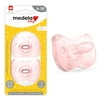 Medela 6-18 Month Pacifier, Orthodontic, Daily Use, BPA Free, Clear Pink, 101042395, 2 Pack