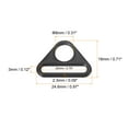 thumbnail image 2 of Uxcell 0.79" Adjuster Triangle with Bar Swivel Clip D Dee Ring Buckle, 16Pack Matte Black, 2 of 5