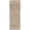 thumbnail image 2 of Hauteloom Pertek Modern Checkered Runner Rug - Modern Geometric Carpet for Hallway, Kids Room, Nursery - Bohemian Boho Carpet - Cream, Gold - 2'7" x 10', 2 of 10