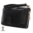 thumbnail image 3 of (Black) - AMNF RFID Blocking Womens Single Zip-Around Wristlet Wallet with Cellphone Pocket, 3 of 5