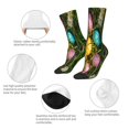 thumbnail image 4 of Fotbe colorful Easter eggs Calcetas Largas con Estampado para Hombre y Mujer – Calcetas de Compresión Transpirables y Elásticas, Viajar y Uso Diario Talla 5-11, 4 of 6
