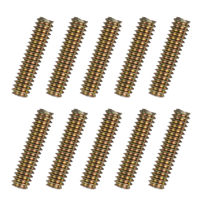 Uxcell 60pcs Fully Threaded Rods 1/4 x 1 Inch for Mounting Assembly Fastening, Colorful Zinc
