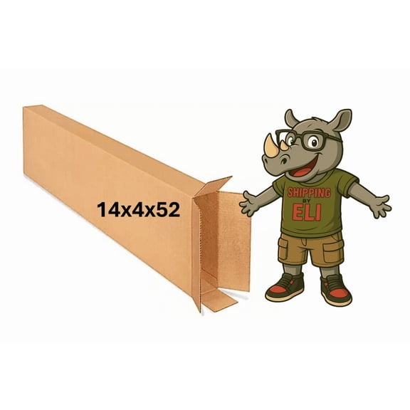 14x4x52 (200 lb strength) | SINGLE CARDBOARD BOX | SIDE LOADING
