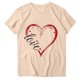 thumbnail image 3 of Camiseta de Manga Corta de Cuello Redondo Impresa para las Mujeres Día de San Valentín, Mezcla Ligera de Poliéster para Primavera Verano Otoño, 3 of 7