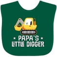 thumbnail image 3 of Inktastic Papa Little Digger Construction Truck Boys Baby Bib, 3 of 4