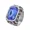 Dark Blue, variant on HIJONES Men's Stainless Steel Personalized Clouded Dragon Claw Multi-Color Gemstone Ring Biker Punk Halloween Jewelry Gift Green Size 9