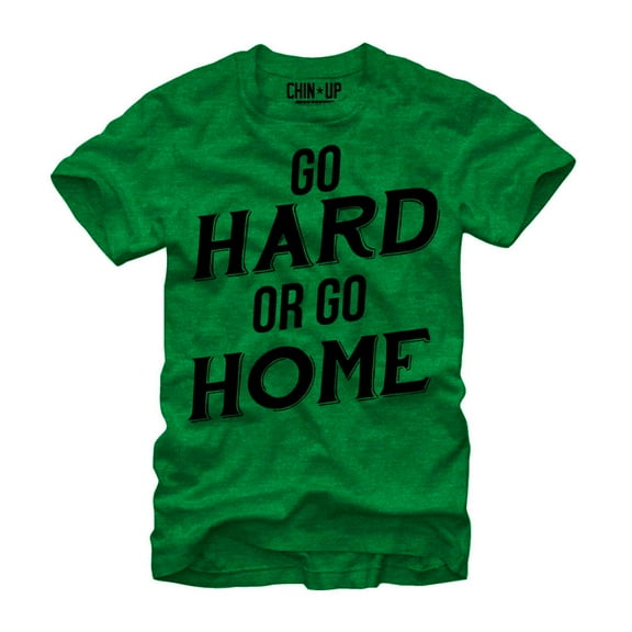 Men's CHIN UP Go Hard Graphic Tee Kelly Green Heather Small