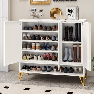 Ikea STÄLL Shoe cabinet with 3 compartments, white 2206.23262.204