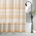 thumbnail image 3 of Shower Curtains for Bathroom-36"x72",Abstract Orange Pinstripes Waterproof Bath Curtain Grommet Shower Curtain Set with Hooks, 3 of 9