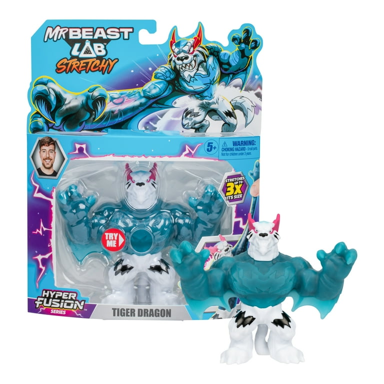 MrBeast Lab Hyper Fusion Tiger Dragon 5 Inch Stretchy Hero,Stretch