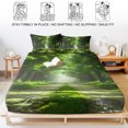 thumbnail image 5 of Twin XL Size Fitted Sheet Set - Green Trees 2 Piece Bedding Sets 16" Deep Pocket Fitted Sheet with 1 Pillowcases, Forest Art Decor Spring Summer Nature Leaf Brushed Microfiber Hotel Luxury Bed Sheets, 5 of 9