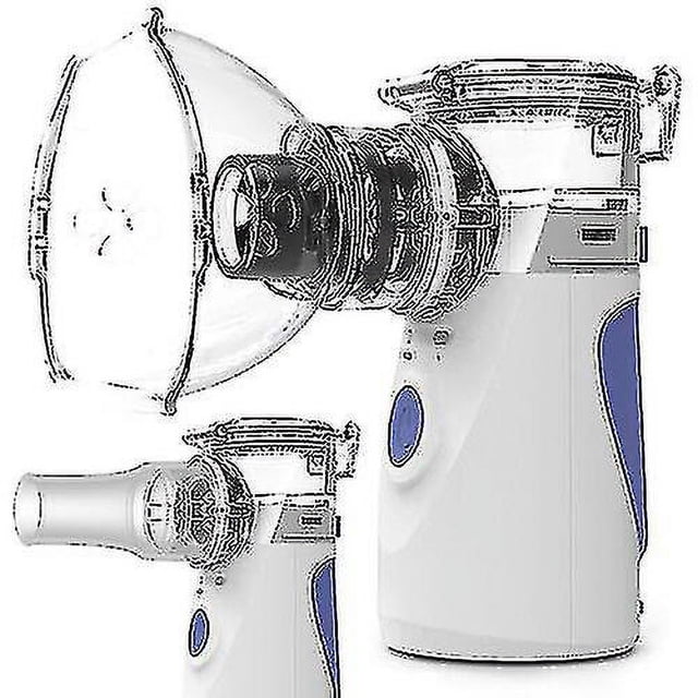Máquina de Respirador Inhalador Portátil Nebuliza Malla Ultrasónica Azul Verde