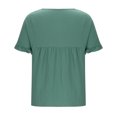 thumbnail image 4 of Mittory Womens Tops Casual V Neck Ruffle Sleeve T Shirts Babydoll Loose Fit Peplum Tops, 4 of 7