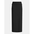 thumbnail image 6 of No Boundaries Knit Foldover Slit Maxi Skirt, 2-Pack, Women's, 6 of 6