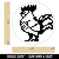 thumbnail image 2 of Pixel Rooster Chicken Self-Inking Rubber Stamp Ink Stamper - Sky Blue Ink - Mini 1/2 Inch, 2 of 7