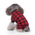 thumbnail image 3 of Zhongxinda Dog Shirt For Small Dogs Cotton Sleepwear Comfortable Plaid Clothing Coat For French Bull Dog Puppy Autumn & Winter, 3 of 6
