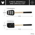 thumbnail image 3 of Disney Home Monochrome 2 Pcs Spatula and Spoonula Set with geometric patterns featuring Mickey’s beloved silhouette, 11.5 Inch, Black, 3 of 11