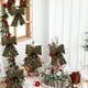 thumbnail image 5 of Adorno de lazo de Navidad | Gran decoración navideña de lentejuelas | Rojo, Dorado, Plata, Negro, Rosa | Tela de 12"x8" | Acento llamativo de ventana y árbol de Navidad | Decoración festiva duradera, 5 of 8
