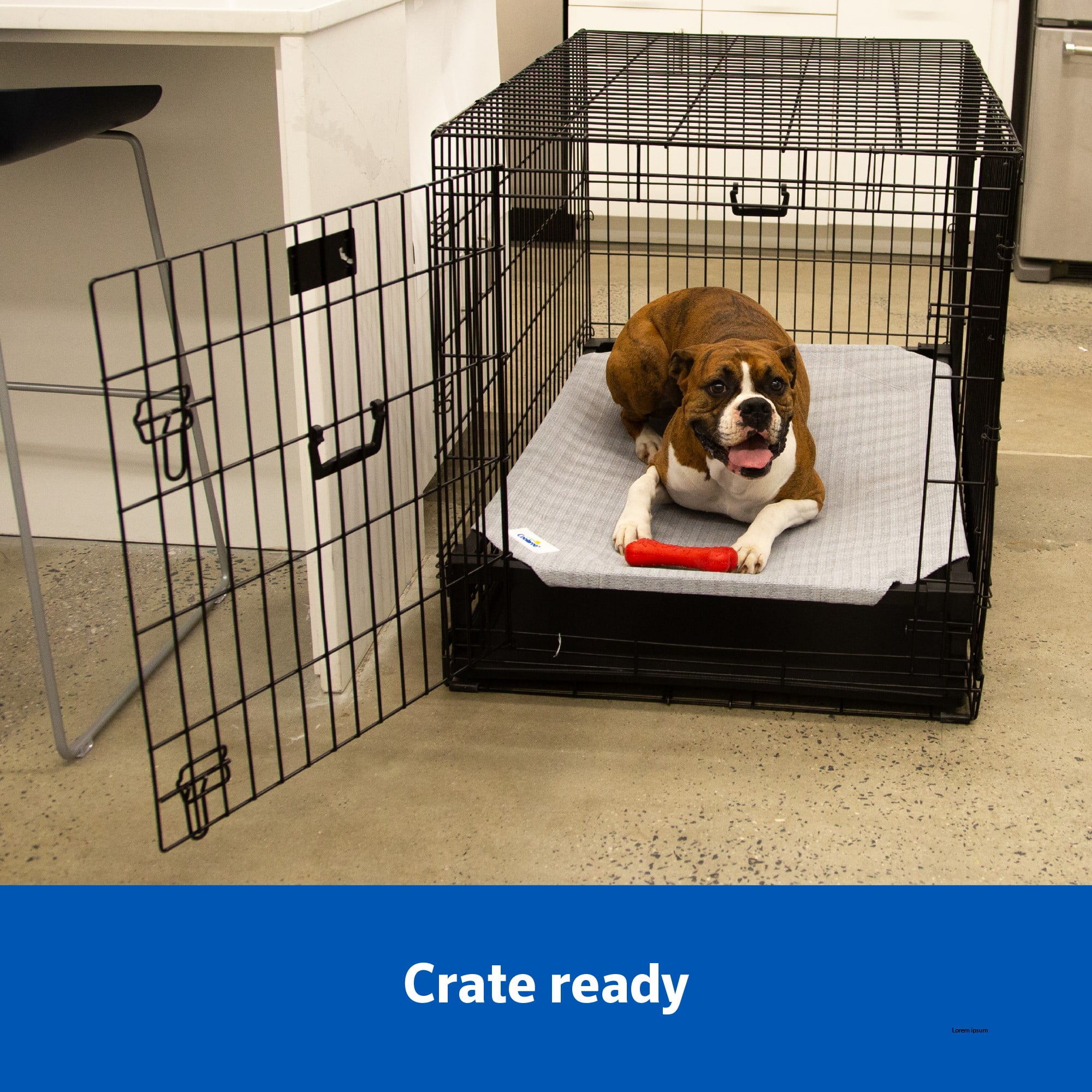 Coolaroo Cooling Elevated Dog Bed PRO with Heatshield, Fits in 48in Crate, Easy Assembly, Glacier Grey