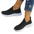 thumbnail image 4 of CIENVNSTG Women'S Walking Shoes Slip On Athletic Running Sneakers Knit Mesh Comfortable Work Shoe Casual Breathable Lightweight Non Slip Sock Shoes Black 36, 4 of 5