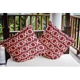 thumbnail image 3 of Simply Daisy 20 in x 20 in Red and White Graphic Prints Polyester Throw Pillow, 3 of 4