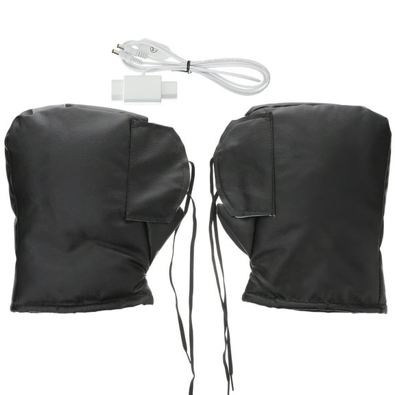 Gratier 1 Pair 36-96V Heated Gloves Motorcycle Handle Bar Muff Detachable Warm Keeping