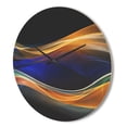 thumbnail image 3 of Designart '3D Blue Gold Wave Design ' Modern Wood Wall Clock, 3 of 5