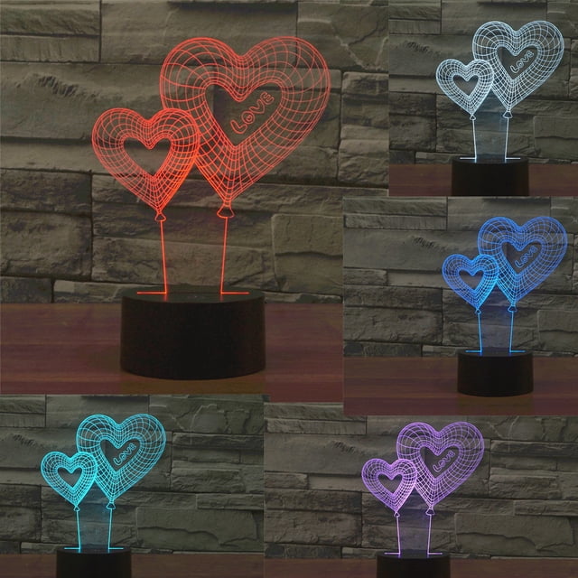 TIMIFIS Valentines Day Lights LED Night Light I You Optical Lamp Bedside Table Lamps for Bedroom —Spring