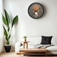 thumbnail image 3 of Unique Bargains Silent Non Ticking Battery Operated  Wall Clock Black Pattern 3, 3 of 6