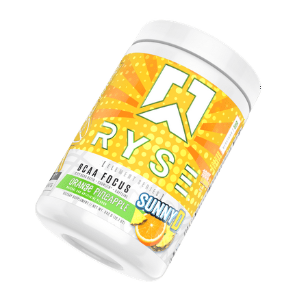 RYSE Element Series, BCAA Focus Intra Post Workout Powder, SUNNYD Orange Pineapple, 30 Servings