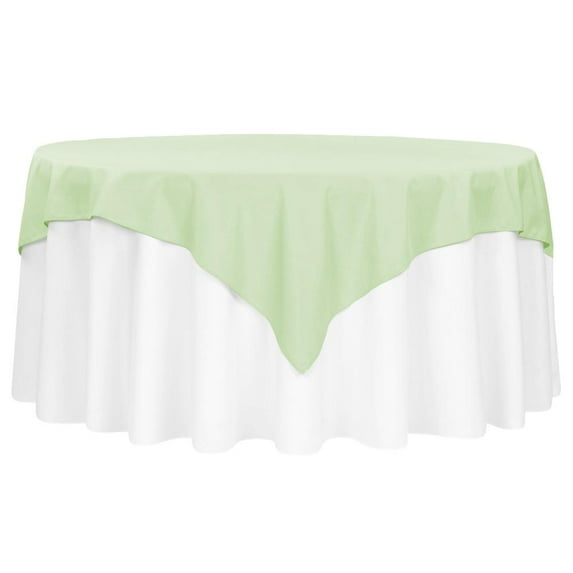1 Pc, Polyester Square 72" Overlay/Tablecloth - Sage Green For Wedding & Event Decor