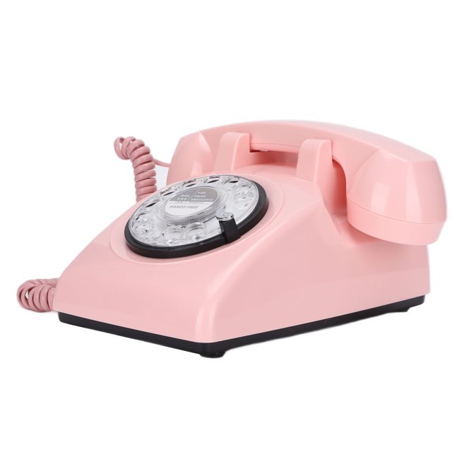 European Vintage Telephone, Solemn Classic Retro Landline Exquisite For Families Pink