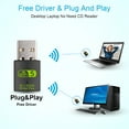 thumbnail image 3 of GJX USB WiFi Bluetooth Adapter, 600Mbps Dual Band 2.4/5Ghz Wireless Network External Receiver, Mini WiFi Dongle for PC/Laptop/Desktop, 3 of 4