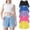 Multicolor9, variant on Posijego 5 Pack Toddler Girls Shorts Cotton Casual Running Shorts Elastic Waist Drawstring Athletic Shorts