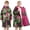 Pink Camouflage, variant on Kids Swim Parka Blue Camouflage Sherpa Lined Hooded Water Resistant