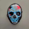 thumbnail image 2 of Máscara LED de calavera brillante para Halloween con azul eléctrico y rojo, 2 of 2