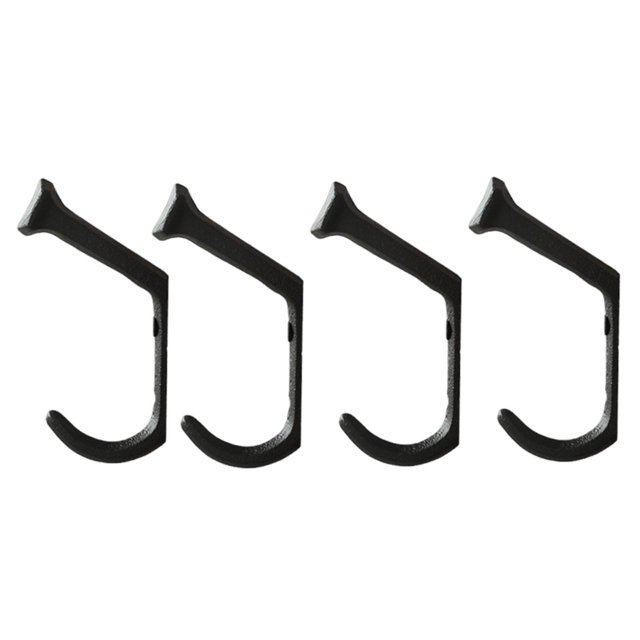 4 ganchos de pared rústicos de estilo rústico para colgar abrigos, de hierro, para jardín, garaje, armario, pasillo y bolsos.