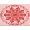 thumbnail image 1 of Ahgly Company Machine Washable Indoor Rectangle Transitional Deep Rose Pink Area Rugs, 6' x 9', 1 of 7