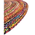 thumbnail image 7 of Unique Loom Braided Chindi Collection Area Rug - Layer (8' x 10' Oval Multi/Blue), 7 of 7