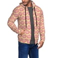 thumbnail image 2 of Kdxio Donuts With Pink Glaze Print Men Hoodies Casual Hoodies for Men with Zip Pockets Full Zip Long Sleeve Sweatshirt Sports Hooded Jacket-XX-Large, 2 of 5