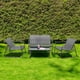 thumbnail image 5 of Ilios Innova | Juego de Sala para Jardín 4 Piezas Gris para Exterior | Mesa de jardín exterior con sillas | Set de jardin para exteriores | Sala exterior, 5 of 9
