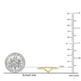thumbnail image 4 of Dazzlingrock Collection Round White Diamond Wedding Stackable Guard V Chevron Band for Women (0.10 ct, Color I-J, Clarity I2-I3) in 14K Yellow Gold, Size 7, 4 of 5
