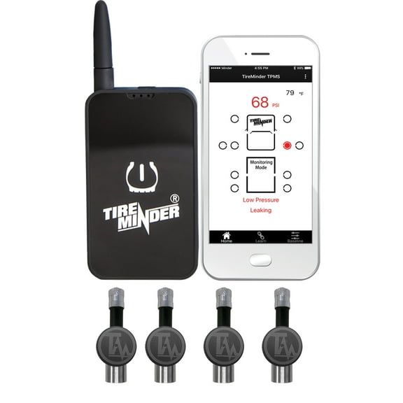 Minder Research TM22159 TireMinder Smart TPMS with 4 Flow Through Transmitters