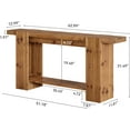 thumbnail image 3 of Finmind 63-Inch Solid Wood Entryway Table, Narrow Console Table with 2-Tier Storage Shelves, 3 of 6