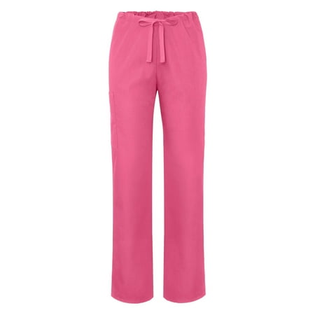 - Adar Universal Unisex Natural-Rise Drawstring Tapered Leg Pants Petite - 504P - Geranium - XL