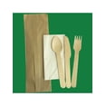 thumbnail image 1 of 6.25'' Wooden Cutlery Kit (Fork,Knife,Spoon & Napkin) (100% Compostable & Recyclable) 250 unit /Pack, 1 of 5