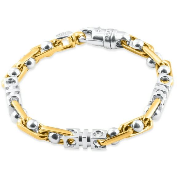 Pompeii Men's Link 14k Gold (53gram) or Platinum (85gram) 7.5mm Bracelet 8.5" (,)