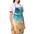 thumbnail image 4 of Pofeuu Tropical Beach With Starfish Print Aprons with Pockets, Cute Aprons for Kitchen, Cooking, Server, Barber, Chef Apron, 4 of 7